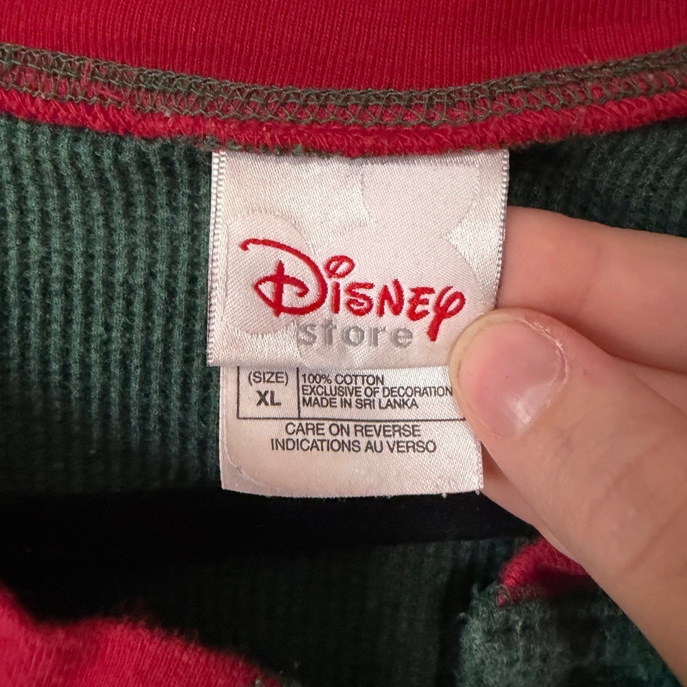 2 piece Disney mickey mouse pants (L) and shirt (XL) pajamas 100% cotton plaid - Picture 4 of 12